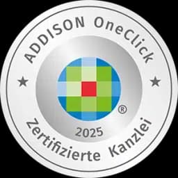 Siegel — Zertifizierte ADDISON OneClick Kanzlei